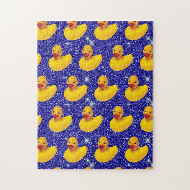 Funny Rubber Ankor Gult Duckie Farm Animal Lover Pussel (Vertikal)