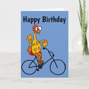 Funny Rubber Chicken Riding Bicycle Kort