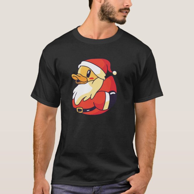 Funny Rubber Duck Christmas Santa Rubber Ducky Pul T Shirt (Framsida)