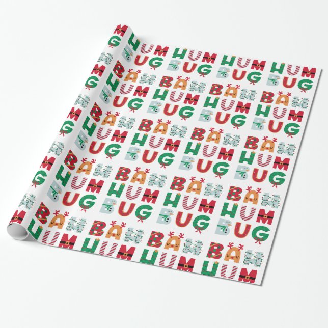 Funny Rubbish Bah Humbug Presentpapper (Utrullad)