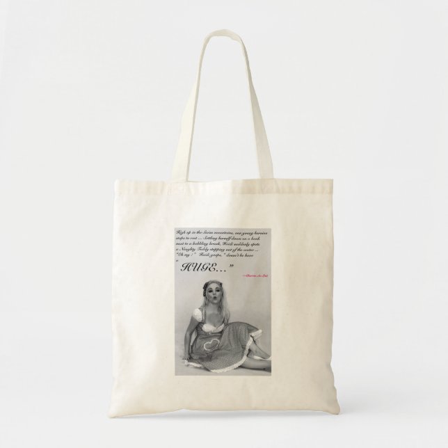 Funny Rude Retro Pinup Shopper Canvas Shopping bag Tygkasse (Framsidan)