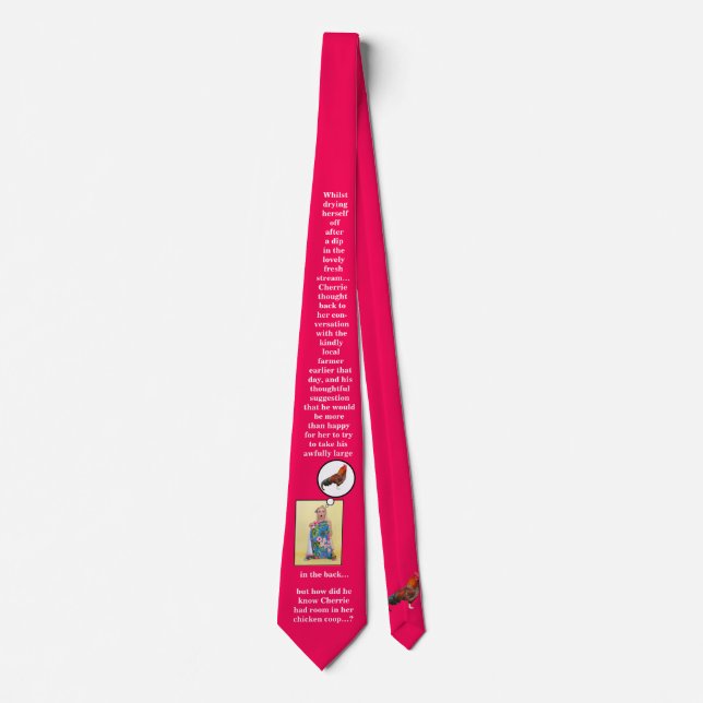 Funny Rude Vuxen Naughty Joke Manar Tie Slips (Framsida)