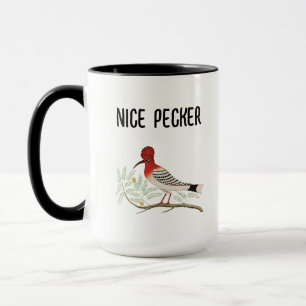 Funny Rude Woodpecker, Birdwatch Nice Pecker Mugg