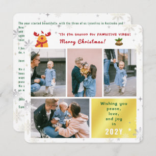 Funny Rudolph Peace Kärlek Joy Photos Elegant Merr Julkort