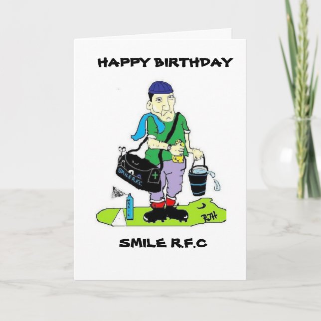 FUNNY RUGBY BIRTHDAY Card Kort (Framsida)