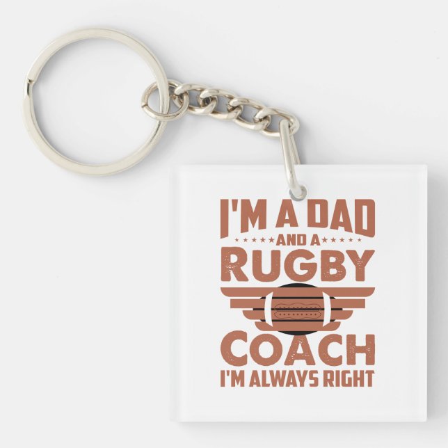 Funny Rugby Pappa och Rugby Coach (Framsidan)