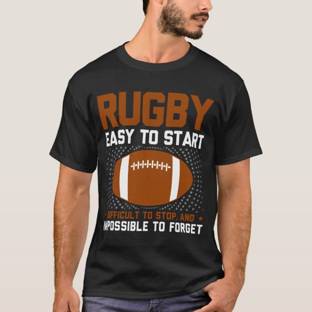 Funny Rugby Quote T Shirt (Framsida)