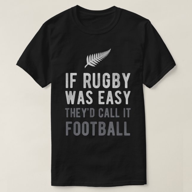 Funny Rugby Silver Fern Football New Zealand NZ Sp T Shirt (Design framsida)