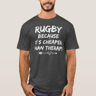 Funny rugby som säger terapi rugby tränby rugby t shirt