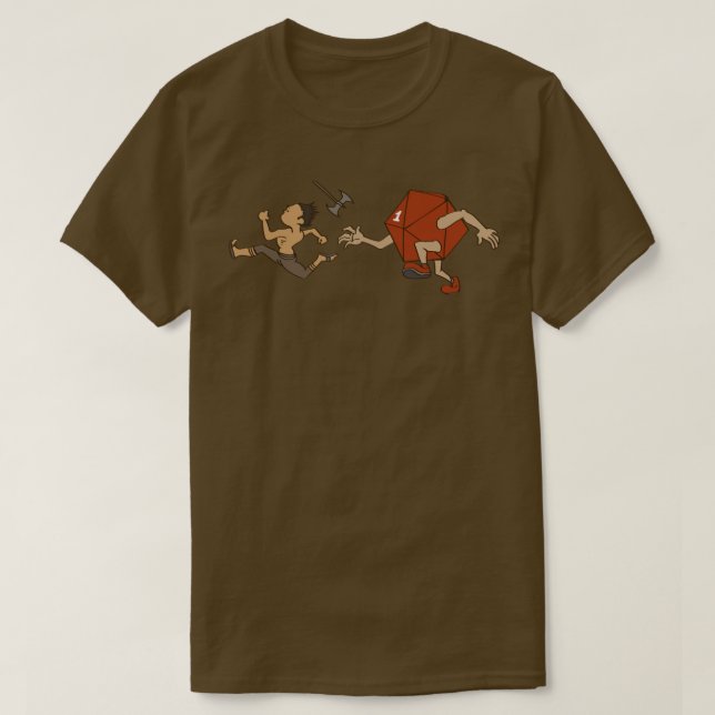 Funny Running Barbarian från Critical Misslyckas D T Shirt (Design framsida)