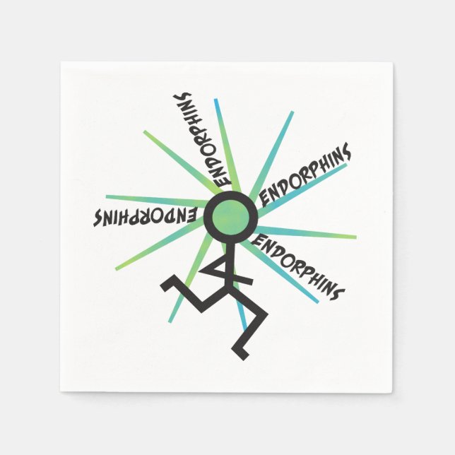 Funny Running Endorphins - Springer Humor Pappersservett (Framsidan)