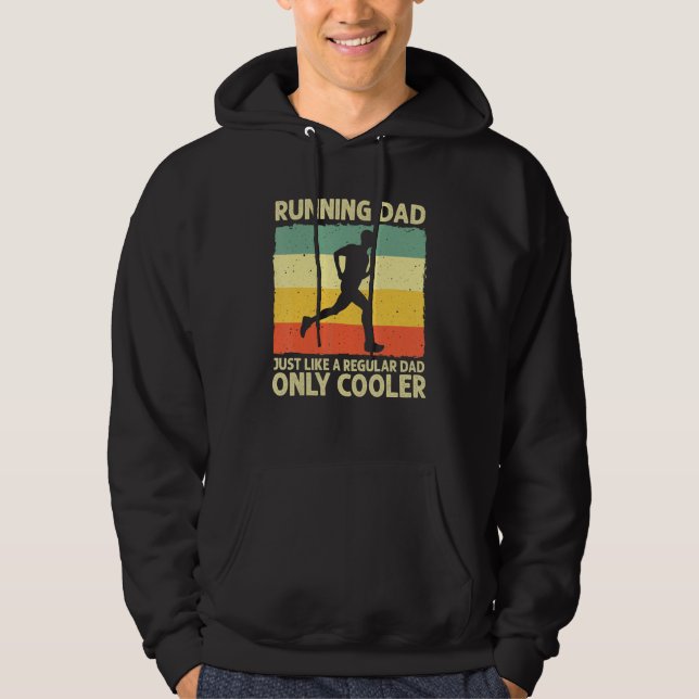 Funny Running För manar Pappa Marathon Springer Co Hoodie (Framsida)