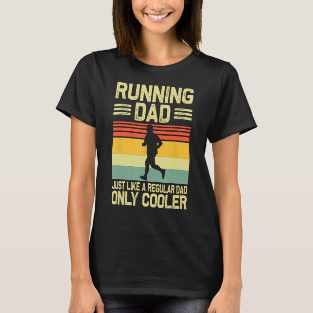 Funny Running För manar Pappa Marathon Springer Co T Shirt (Framsida)