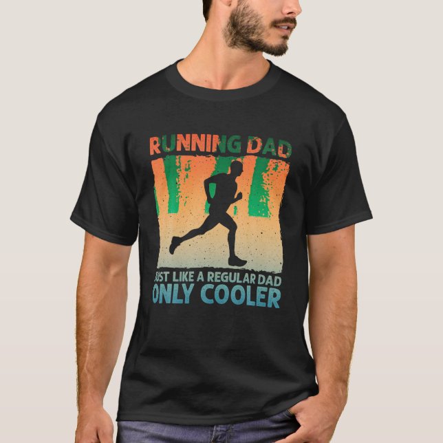 Funny Running För manar Pappa Marathon Springer Co T Shirt (Framsida)