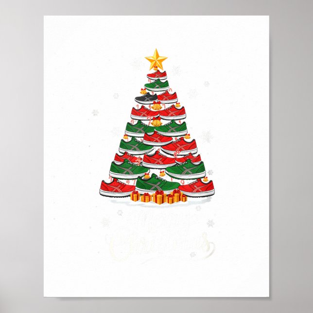 Funny Running Scute Ss Cute Sss Christmas Tree Lig Poster (Framsidan)