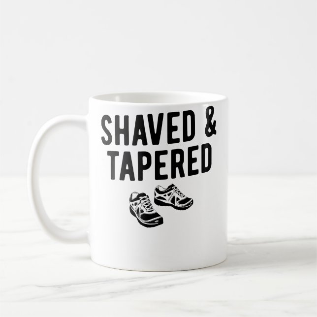 Funny Running Shaved Tapered Distance Runner Kaffemugg (Vänster)