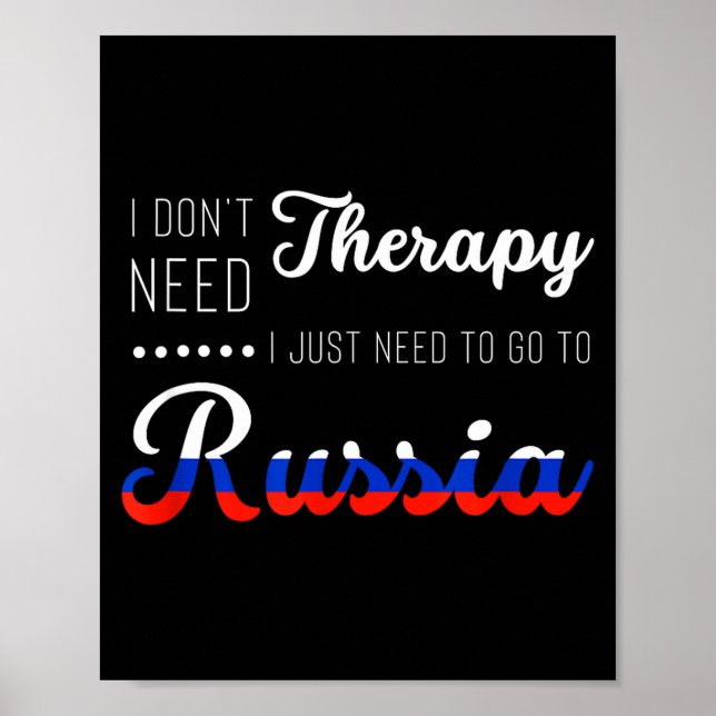 Funny Russia Summer Vacation Travel Souvenir Quote Poster (Framsidan)