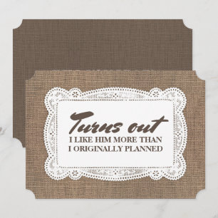 Funny Rustic Bridesmaid/Maid of honor Frieri Inbjudningar