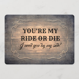 Funny Rustic Bridesmaid/Maid of honor Frieri Inbjudningar