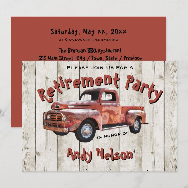 Funny Rustic Pension Party Inbjudningar (Fram/baksida)