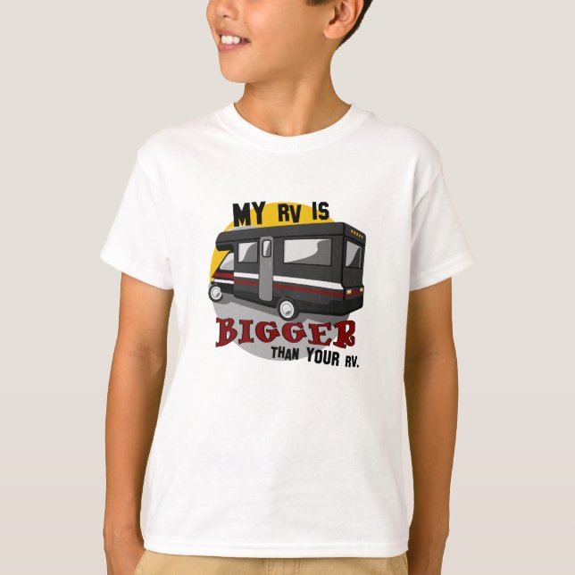 Funny RV Camping Kids T-Shirt (Framsida)