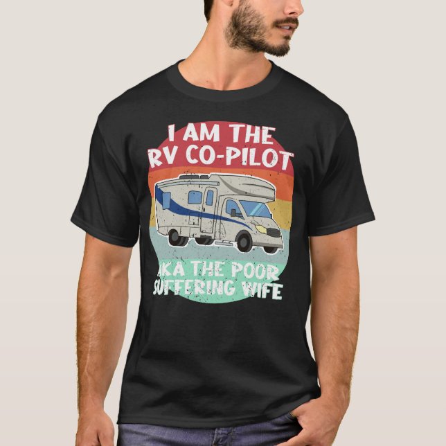 Funny RV Motorhome Co-Pilot-gåva till fru T Shirt (Framsida)