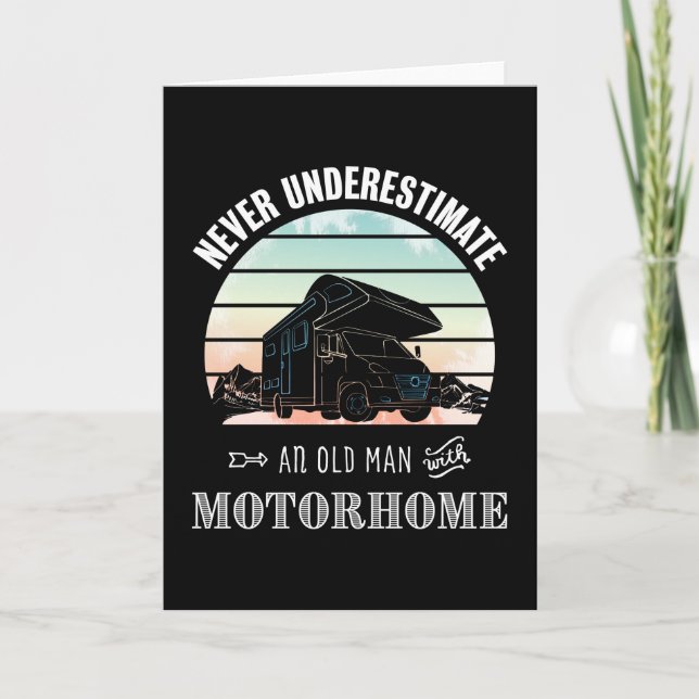 Funny RV Owner Gift - Man med Motorhome Kort (Framsida)