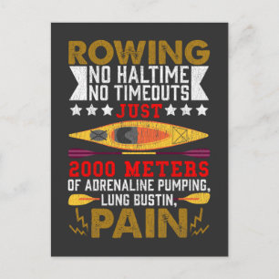 Funny Rwing Hobby Rower Humor Kayaking Vykort