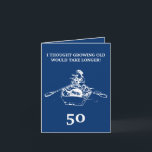 Funny Rwing Woman Blue Sister 50:e födelsedagen Kort<br><div class="desc">Lustigt Rwing Woman Blue Sister 50:e födelsedagen, en rolig design avsedd för vilken syster som helst på hennes födelsedag. Om du är tittar för några roliga systerfödelsedagskort, födelsedagskort för vintage eller femtioårsfödelsedagskort, är det här vad du behöver. Utformningen har en enkel vit vintage, rotering och anpassade som du kan anpassa...</div>