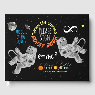 Funny Rymden Math Science Geek Astronauts Gästböcker