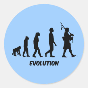 Funny säckpipa runt klistermärke