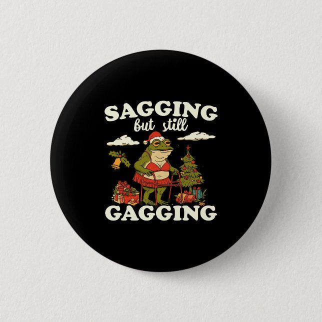 Funny Sagging But Still Gagging Santa Frog Meme Ch Knapp (Framsida)