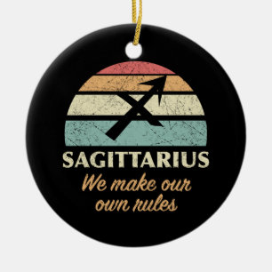 Funny Sagittarius Zodiac Regler Julgransprydnad Keramik