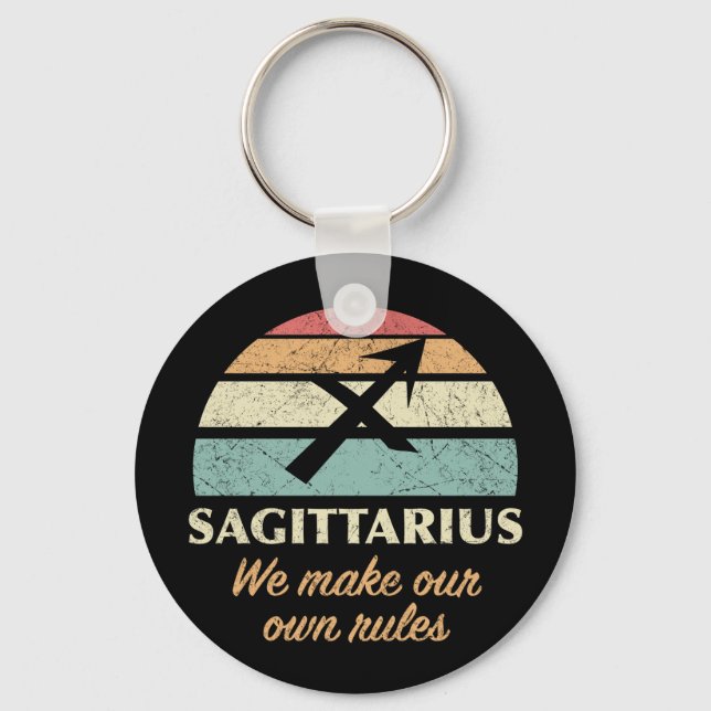 Funny Sagittarius Zodiac Regler Nyckelring (Framsida)