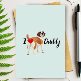 Funny Saint Bernard Hund Bum Heart Fars dag Kort