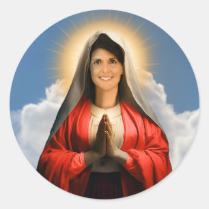 Funny Saint Haley Prayer Candle Runt Klistermärke
