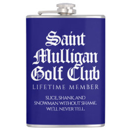 Funny Saint Mulligan Golf Klubb Livstidsmedlem Fickplunta
