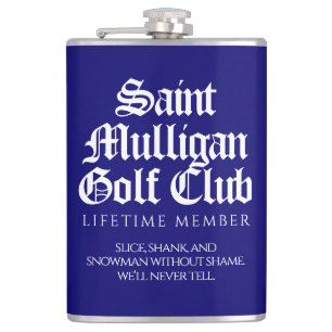 Funny Saint Mulligan Golf Klubb Livstidsmedlem Fickplunta