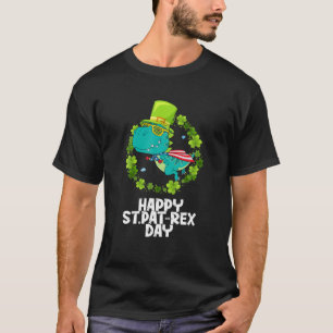 Funny Saint patrick-dag som flyger till Rex Dinosa T Shirt