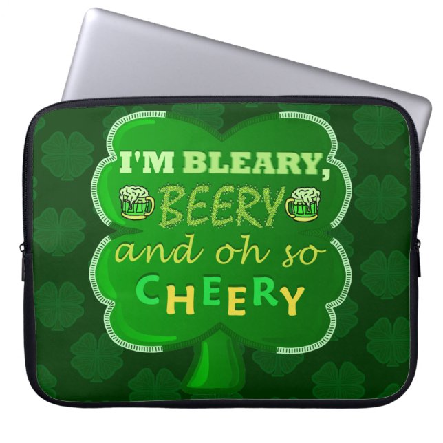 Funny Saint patrick's day Beer Laptop Fodral (Framsidan)