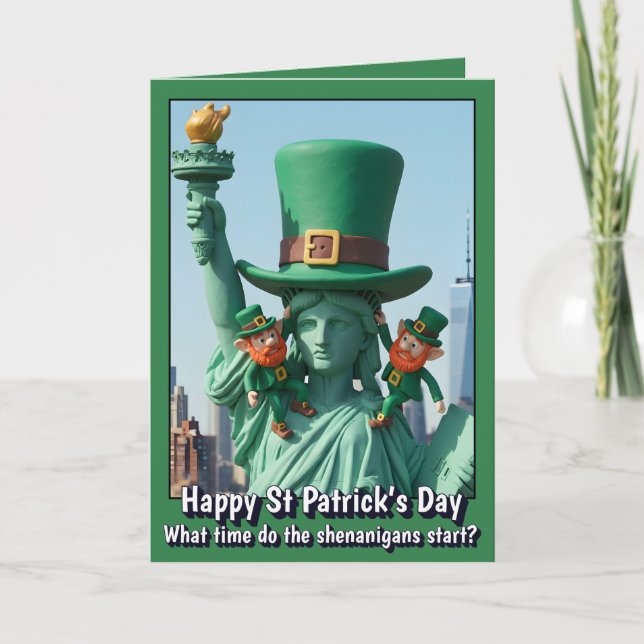 Funny Saint Patrick's Day Card Kort (Framsida)