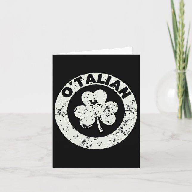 Funny Saint Patricks Day Italy Irish Relationshi Kort (Framsida)