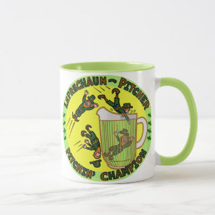 Funny Saint patrick's day Leprechaun Pitcher Mugg