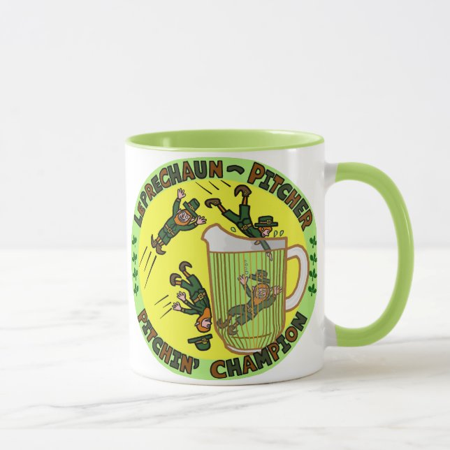Funny Saint patrick's day Leprechaun Pitcher Mugg (Höger)