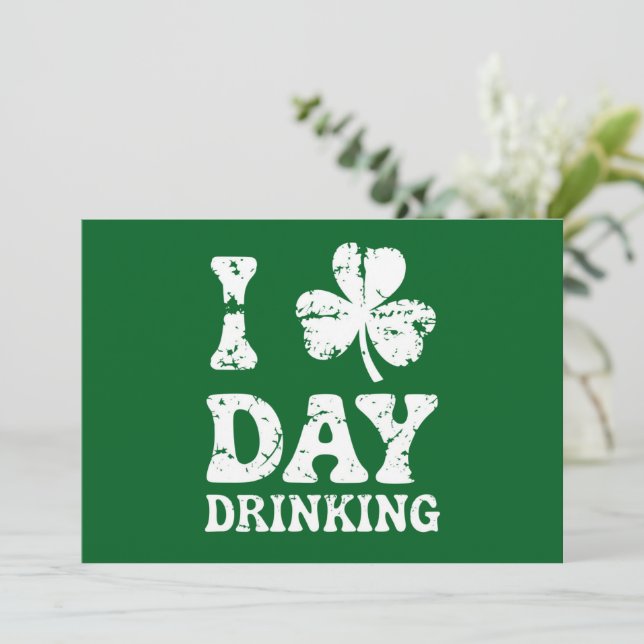 Funny Saint Patricks Day Party St Pats Funny Drink Inbjudningar (Stående Fram)