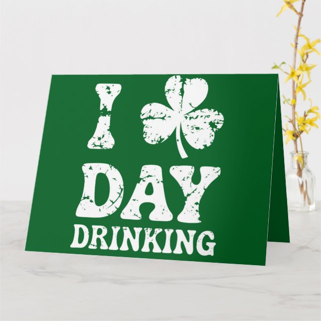 Funny Saint Patricks Day Party St Pats Funny Drink Kort (Gul blomma)