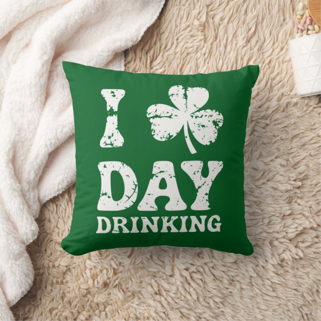 Funny Saint Patricks Day Party St Pats Funny Drink Kudde (Filt)