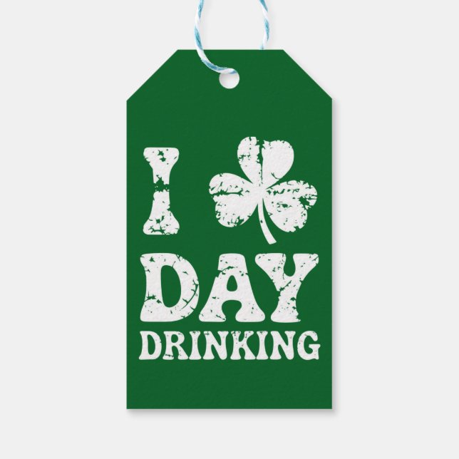 Funny Saint Patricks Day Party St Pats Funny Drink Presentetikett (Baksidan)