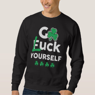 Funny Saint patrick's day Tee St patty's day Acces Lång Ärmad Tröja