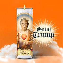 Funny Saint Trump Prayer Candle Klistermärken